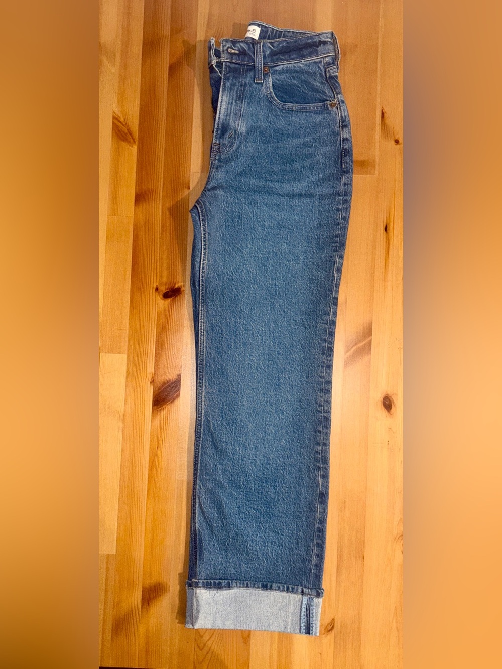 Abercrombie & Fitch women’s curve love size 25 Straight-Leg Blue Jeans